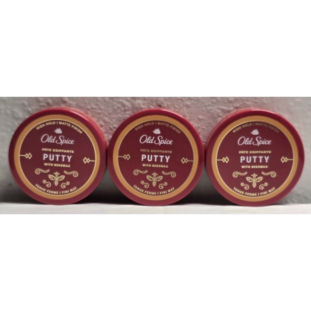 Old Spice Putty High Hold Matte Finish With Beeswax 2.22 oz - Qty Of 3